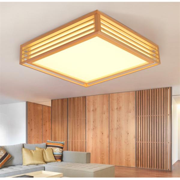 Natural wood living room lamp Japanese style led home ceiling light(WH-WA-35)