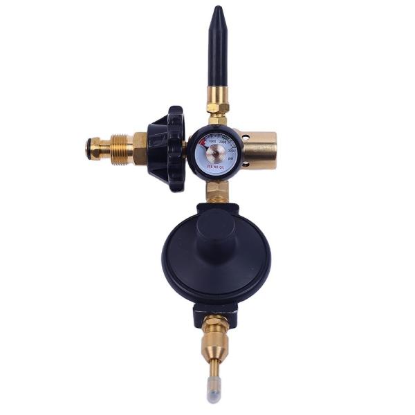 Copper Helium Balloon Inflator Filler Valve Regulator with Gauge and Auto Shut