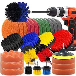 China M14 Shaft 31pcs Power Drill Scrub Brush Attachment Set Scrub Bathroom on sale