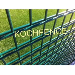 Green Double Wire Fence Wonderful Shape Rust Resistant Bright Appearance