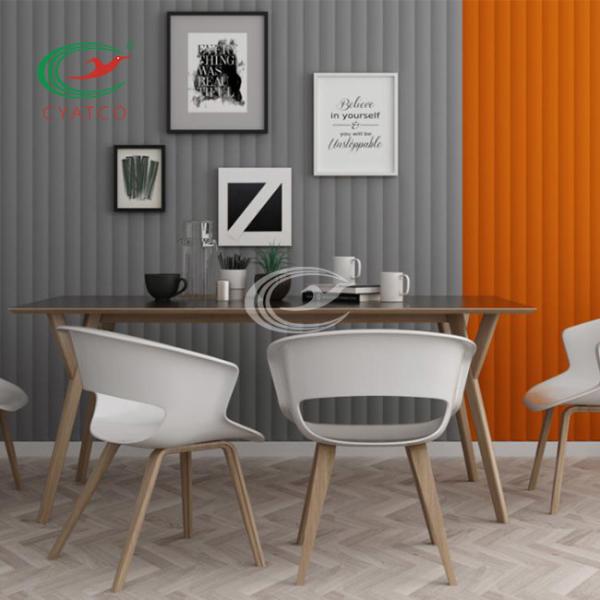 Interior Fireproof Wavy Textured Wall Panels Multicolor Decorative