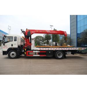 4x2 HOWO Tow Trucks Wrecker Truck One Tow Two Vehicle 10 Tons Flatbed Road-block
