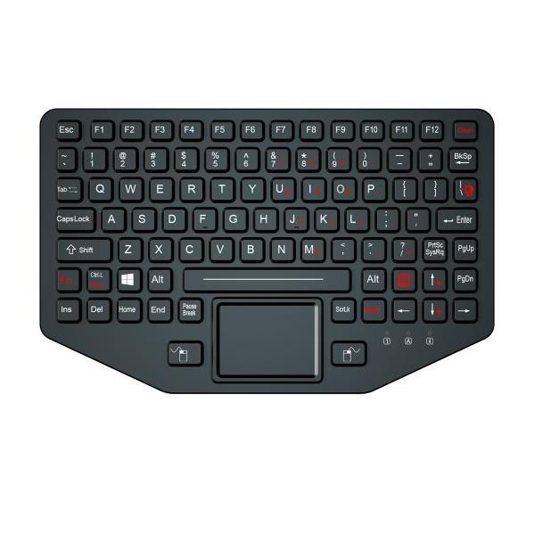 Rugged Military Keyboard MIL-STD-461G And MIL-STD-810F Dual PS2 Interface With