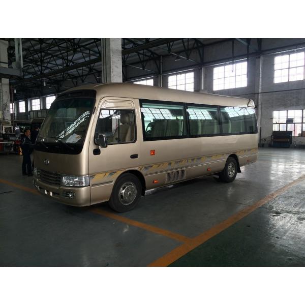 Mitsubishi Rosa Leaf Spring Coaster Diesel Mini Bus JAC Chassis With Electric