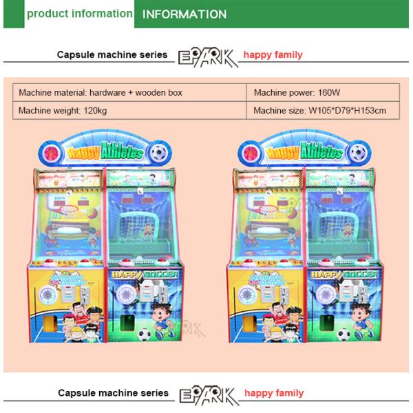 Kids Coin Operated Happy Soccer Machine Football Shooting Kids Redemption Games Machines
