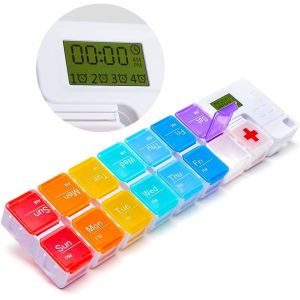 Buy cheap Smart Pill Box,7 Day Pill Organizer,4 Alarm Clocks,AM/PM Automatic Alarm from wholesalers