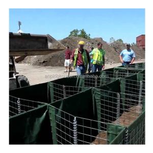 Earthy Welded Gabion Defensive Barriers Rock Cages Container with 4mm Wire Gauge