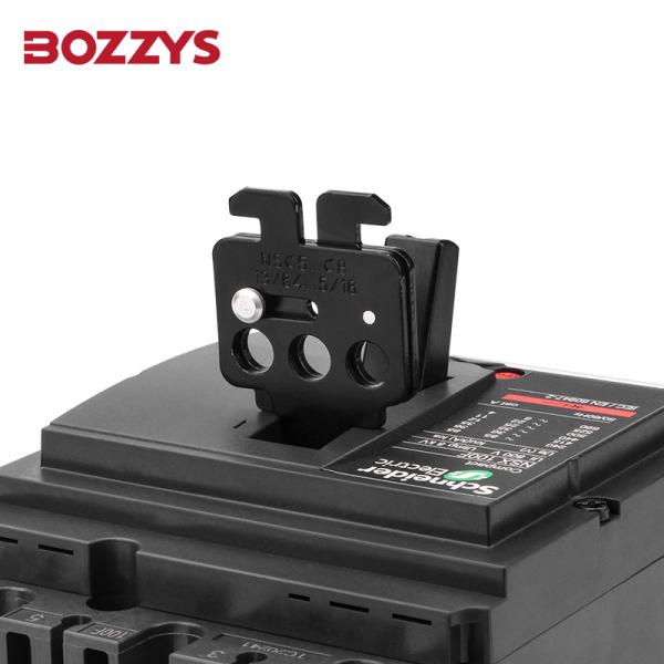 Black Steel Double Head Safety Lockout Device For Schneider Circuit Breaker With