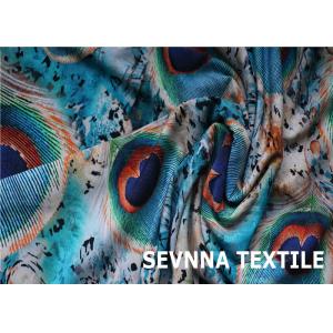 Knitted Half Dull Recycled Swimwear Fabric Polyester Lycra Transfer Print