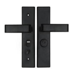 Interior Safe Door Locks Handle Set Polished Stainless Steel Screw Mounted