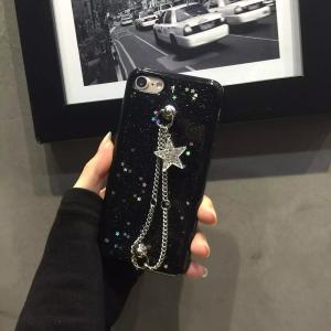 Buy cheap Soft TPU Small Flash Star Metal Back Chain Strap Cell Phone Case Cover for from wholesalers