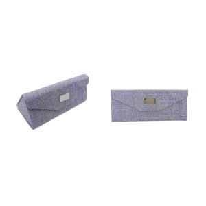China Hand Made Folding Eyeglass Case Linen Gunny Cloth Folding Sunglasses Case on sale