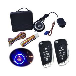 Car one button engine starter system with car burglar alarm system with remote