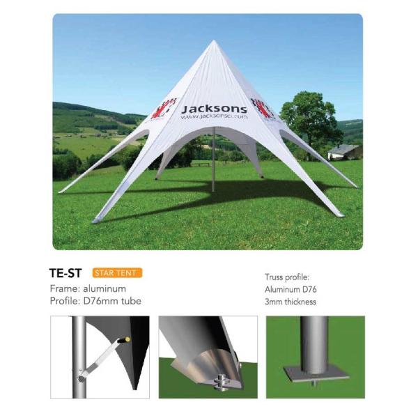 Quality Outdoor Personalized Canopy Tents , Foldable Star Custom Printed Pop Up Tents wholesale
