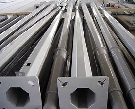 China Polygonal Q235 Galvanized Stainless Steel Light Pole Lamp Post on sale