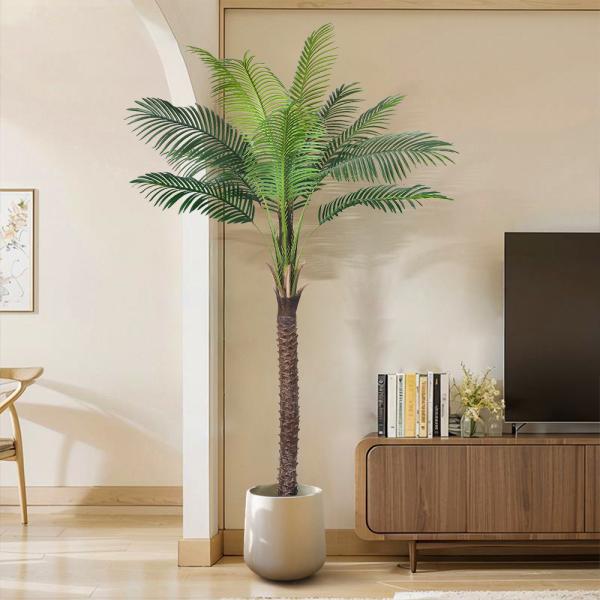 180cm 210cm Artificial Coconut Trees Fake Plants Large Green Palm Bonsai Decoration Room Floor Potted