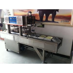 900P/H 3.6KW Plastic Food Container Sealing Machine Yogurt Filling 500kg