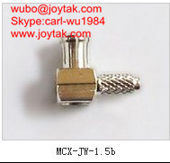 Cheap High quality gold plated MCX plug right angle crimp type coaxial adapter MCX-JW-1.5B for sale