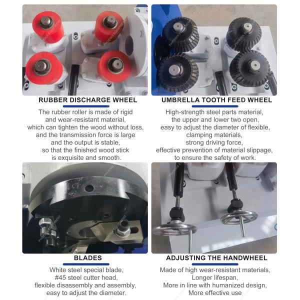 4000r/min Spindle Speed Shovel Handle Small Round Bar Machine with Automatic Feeding