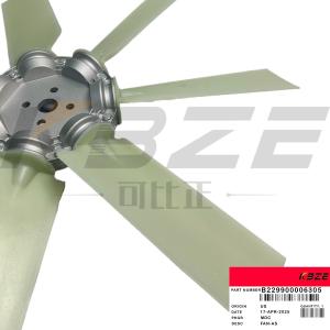CLG922E SY215 XE215 EXCAVATOR B229900006305 FAN BLADE 4H 7B FOR CUMMINS 6BT5.9