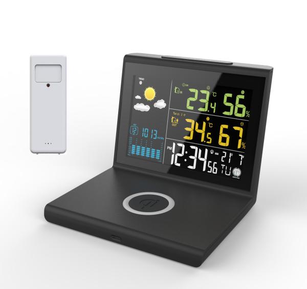 Quality Wireless Charger and Weather Forecast Clock with DC5V/1A Output Convenient Charging wholesale