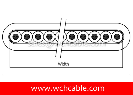 UL20346 TPE Dual Insulation Flat Ribbon Cable AWG30 PITCH 0.635mm 2-68Pins 105C 300V