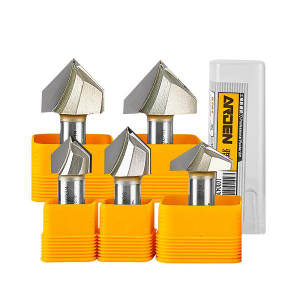 Quality CNC Router Bit  Engraving Tools 1/2 1/4  Shank End Mill Carbide Wood Milling Carving Tools  Bit Arden CNC 3D V Bit wholesale