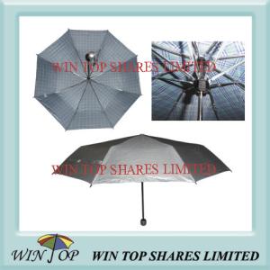 China UV Proof 3 Fold Check Umbrella on sale