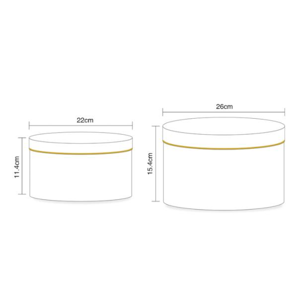 Round Biodegradable Luxury Paper Gift Box Custom Color For Marble Rose