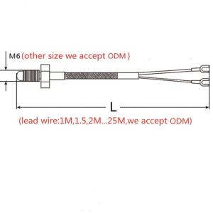 Temperature control instrument thermocouple K M6 screw thermostat sensor