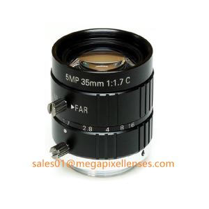 Cheap 2/3&quot; 35mm F1.7 5Megapixel Manual IRIS C Mount Industrial FA Lens, 35mm 5MP Non Distortion Industrial Lens for sale