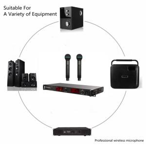 Long Distance 90M UHF Wireless Microphone Dual Channel 510-937MHz