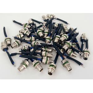 4 Pin Circular Wire Connector Rear Screw Mounting M8 Panel Mount Connector