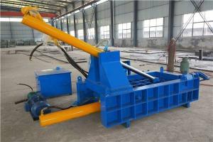 China automatic discharging scrap metal baler for scrap recycling and foundry on sale