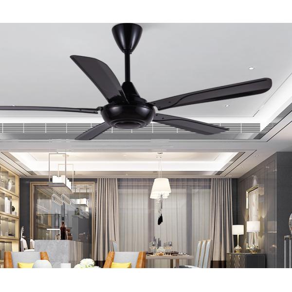 56 Inch ABS Black Ceiling Fan Low Noise With Remote Control