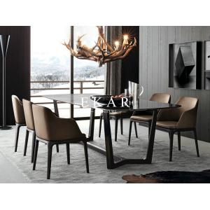 Modern Style Set Rectangle Marble Dining Table