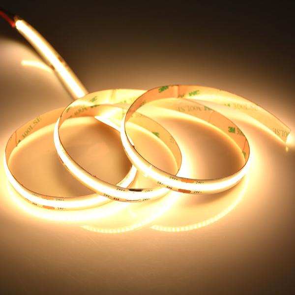 Quality dc24v dimmable controllable cri80 white led strip cob wholesale