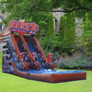 Custom Logo Printed 2024 Inflatable Water Slide Bounce House with Slide and