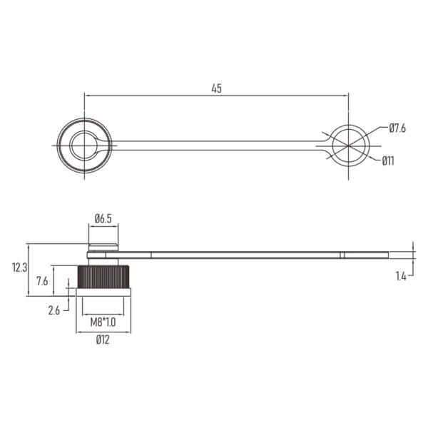 Stainless Cable Glands Accessories M8 Connector Dust Cap Covers With TPU Strap