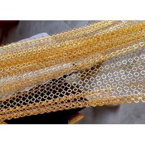 Electroplating Colors Metal Ring Mesh Drapery For Light Partitioning Treatment