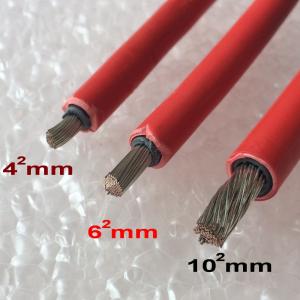 Solar Panel Extension Cable 6 4 2.5 mm² 10 12 14 AWG Black and Red with Solar PV