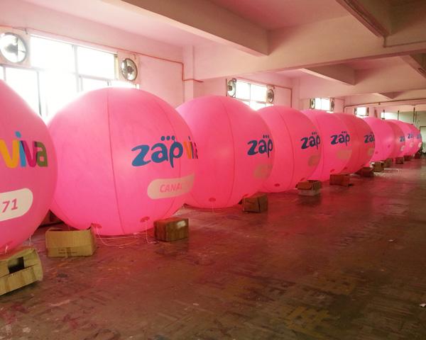 3m Height Pink Inflatable Helium Balloon with Logo for Business Show