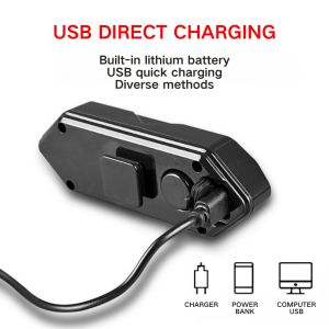 2KW LED Bike Light Wireless Remote Control USB Tail Lights for 2KW Bicycle