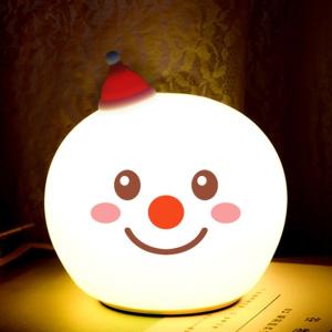 Snowman Silicone Night Lights 20000H Usb Powered Led Touch Desk Lamp 1200mAh
