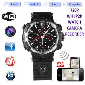 Y31 16GB 720P WIFI IP Spy Watch Hidden Camera Recorder IR Night Vision Home