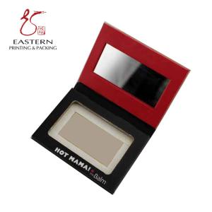 Rigid Pantone Printing 350gsm Cardboard Eyeshadow Palette Packaging With Mirror