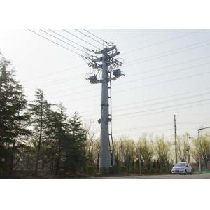 10KV Q235B Steel Transmission Pole , CO2 Welding Transmission Line Pole