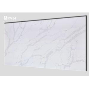 Calacatta Quartz Stone No Radiation , White Quartz Slabs Ideal for Countertops