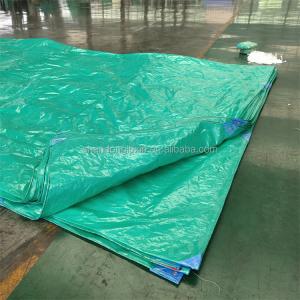 Blue PE Tarpaulin Water Resistant and Top Performance with 6*6-16*16 Density