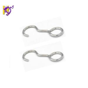 Cheap Custom Iron Zinc Plated S Shape Hook Clip Wireforms Carabiner Handles Spring for sale
